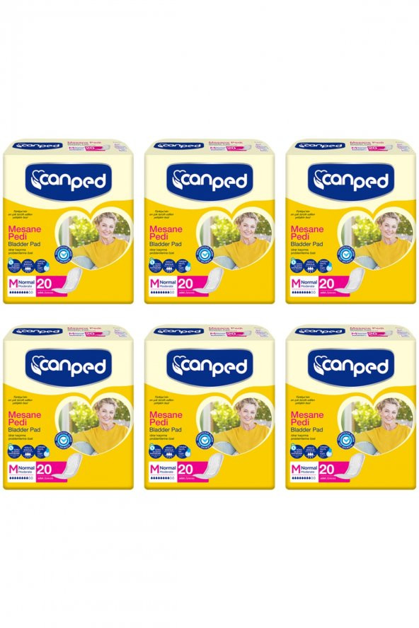 Canped Mesane Pedi Orta Boy M 20’li Avantaj Paketi X 6 Adet ürün görseli 1