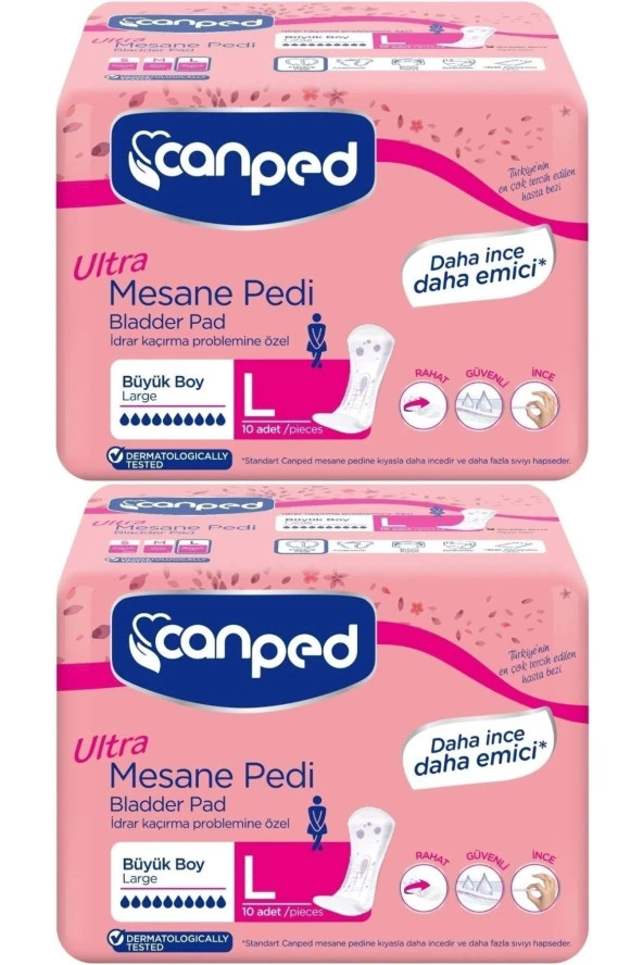 Canped Mesane Pedi Ultra L - Large - Büyük - Yoğun 20 Adet (2PKx10) ürün görseli 1