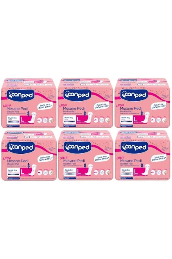Canped Mesane Pedi Ultra L - Large - Büyük - Yoğun 60 Adet (6PK*10) ürün görseli 1