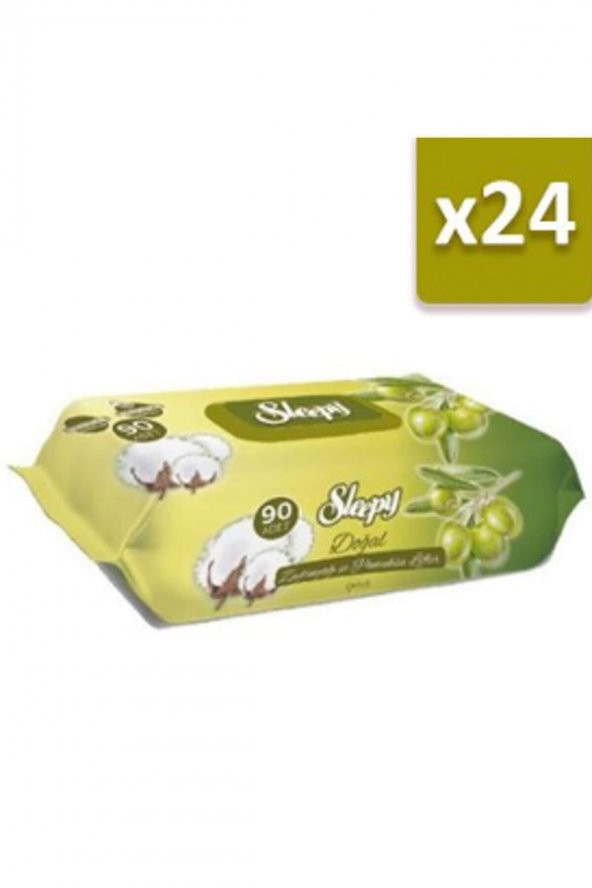 Sleepy Sleepy Islak Havlu Zeytinyağı 90' Lı Kapaklı X24 ürün görseli 1