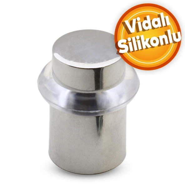 Şeffaf Silikon Contalı Kapı Stoperi Tamponu Vidalı Metal Kapı Durdurucu Tutucu Kapı Stopu Sessiz Stop ürün görseli 1