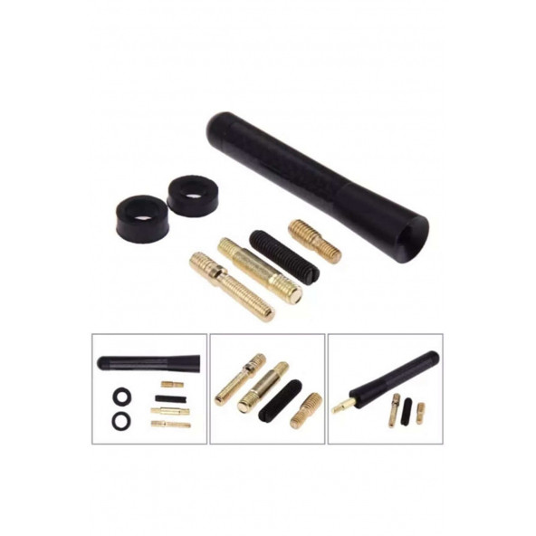 Oto 8 Cm Sport Araç Anten - KROM - Resim 2