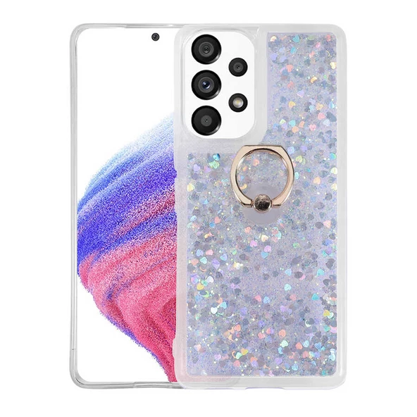 Galaxy A33 5G Kılıf Zore Milce Simli Pullu Yüzüklü Kılıf ürün görseli 1