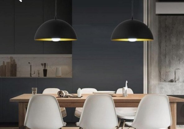 MYLİGHTS METAL SARKIT 40 CM  SİYAH  İÇİ ALTIM METAL SARKIT AVİZE ürün görseli 1