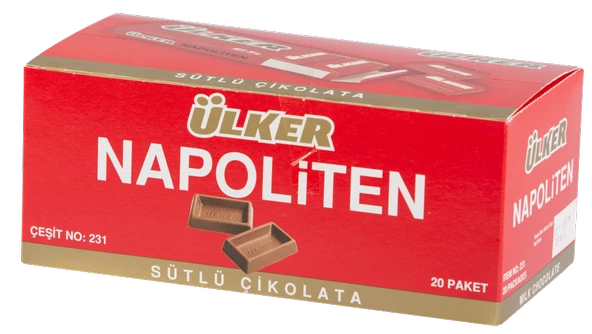 Ülker Napoliten Sütlü Çikolata 20 adet ürün görseli 1