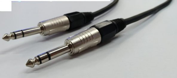 6.3 mm Erkek - Erkek Stereo TRS Kablo 1 Metre ürün görseli 1