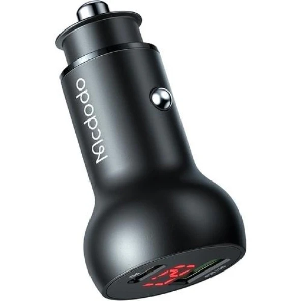 Mcdodo 45W Type-C Usb Dijital Araç Çakmak Şarjı-Siyah CC-7030 ürün görseli 1