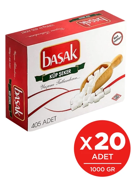 BAŞAK Küp Şeker 1000 Gr 405 Li X 20 Adet ürün görseli 1