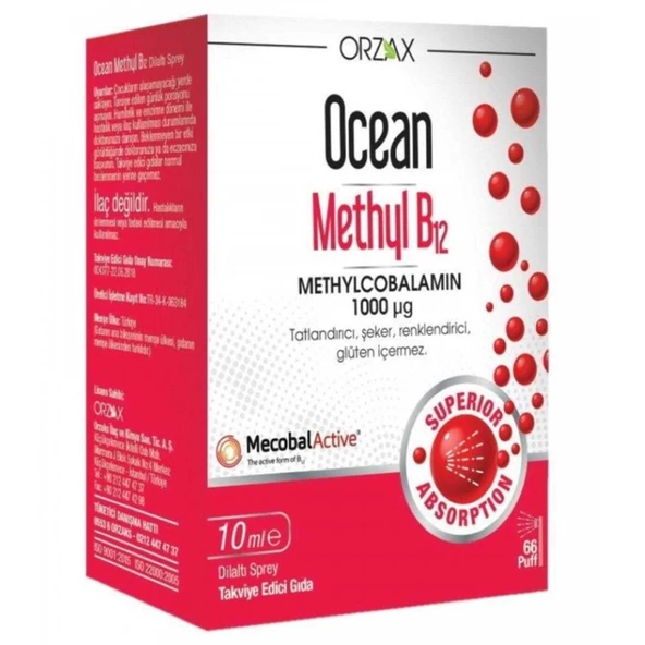 Ocean Methyl B12 Dilaltı Sprey 10 ml ürün görseli 1