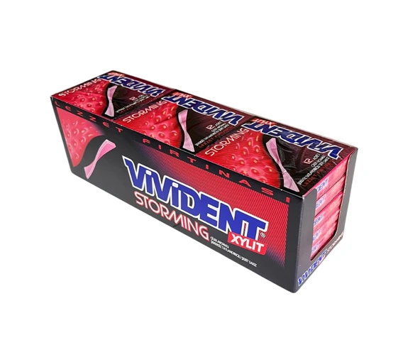 Vivident Storming Çilek  Aromalı Sakız 18 adet ürün görseli 1