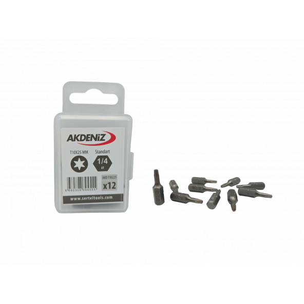 Akdeniz AKD/T10225 1/4 Torx T10x25 Mm 384 Adet Bits Uç ürün görseli 1