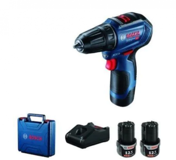 Bosch GSR 12V-30 2x2Ah Çift Akülü Delme/Vidalama Makinesi - 06019G9000 ürün görseli 1