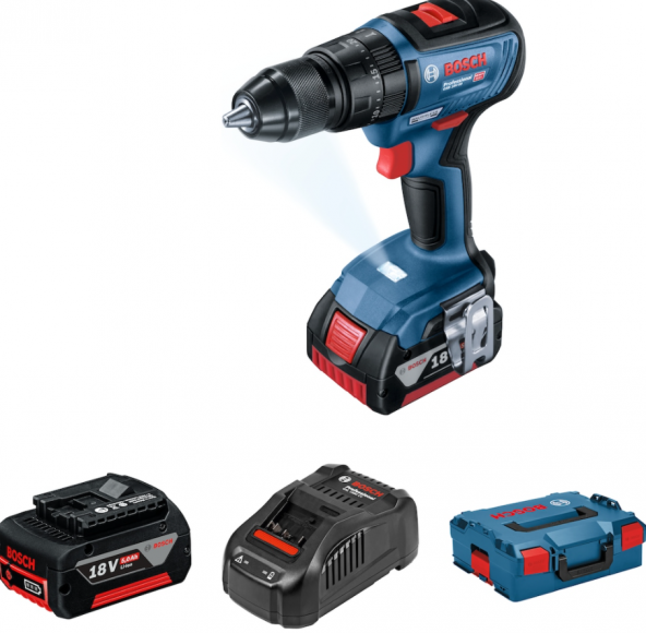 Bosch Professional GSB 18V-50 2x5Ah Çift Akülü Darbeli Vidalama - 06019H5101 ürün görseli 1