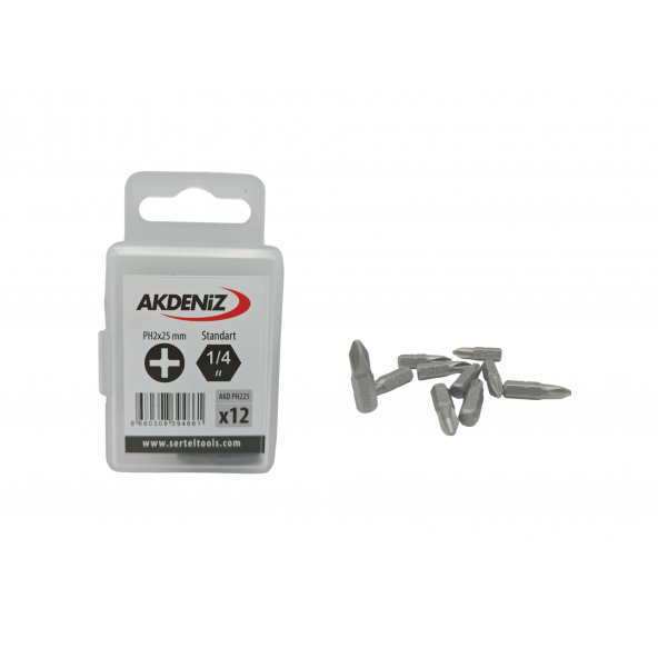 Akdeniz AKD/225 1/4 Yıldız Ph2x25 Mm 384 Adet Bits Uç ürün görseli 1
