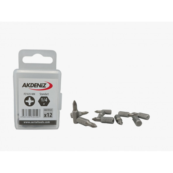 Akdeniz AKD/125 1/4 Yıldız Pz1x25 Mm 384 Adet Bits Uç ürün görseli 1
