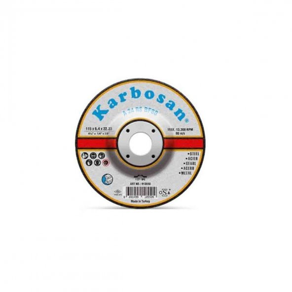 Karbosan 10550 Metal Taşlama Taşı 115X6.4X22.23Mm ürün görseli 1
