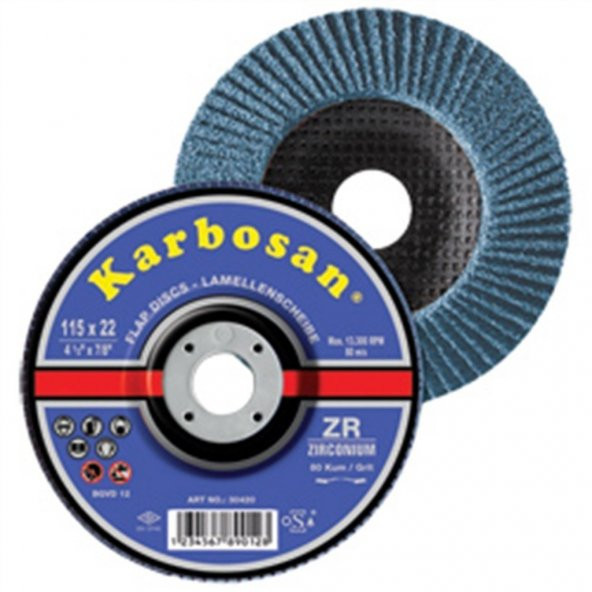 Karbosan 983460 Flap Disk Zımpara 115X60 Mm ürün görseli 1
