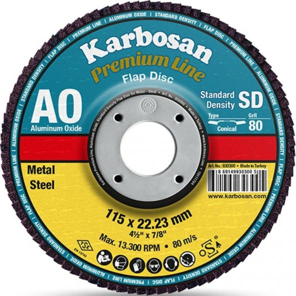 Karbosan 982985 Flap Disk Zımpara 115X80Mm ürün görseli 1