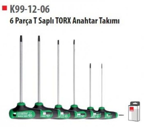 Ceta Form K99-12-06 6 Parça C-Plus T Saplı Torx Anahtar Takımı N11.4535 ürün görseli 1