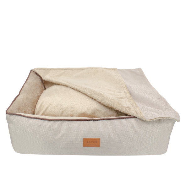 Lepus Winter Bed Kedi Ve Köpek Yatağı Krem L-(67x82x23)cm ürün görseli 1