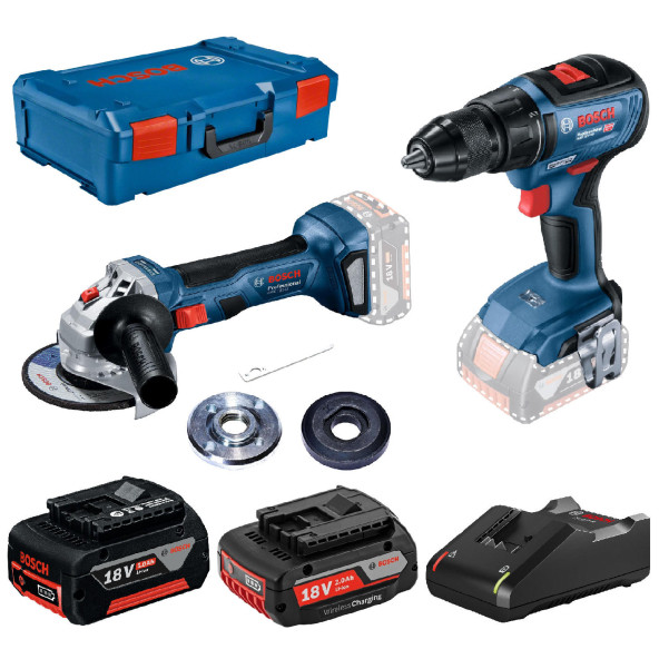 Bosch Gws 180-Lı + Gsr 18V-50 2.0 + 5.0Ah Akülü Akülü Avuç Taşlama - Delme/Vidalama - 0615990M47 ürün görseli 1