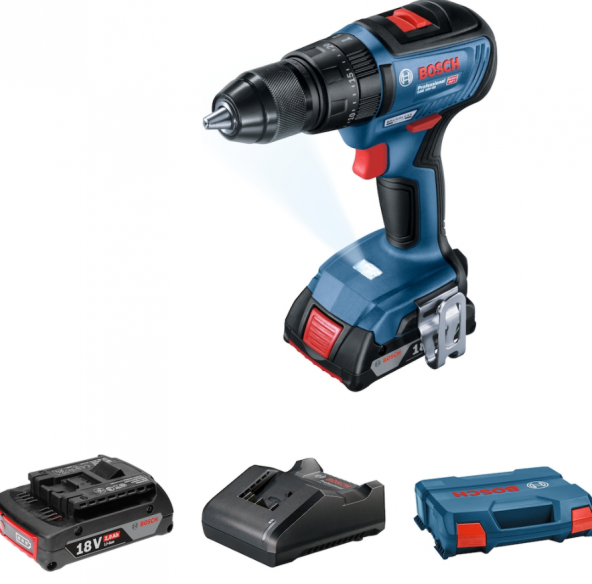 Bosch Professional GSB 18V-50 2x2Ah Çift Akülü Darbeli Delme-Vidalama Makinesi - 06019H5100 ürün görseli 1