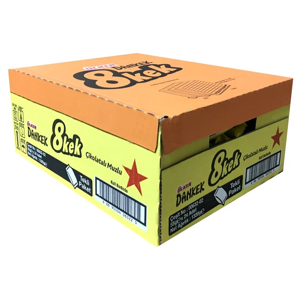 Ülker Dankek Sekiz Kek Çikolata Muz 55 gr 24 adet ürün görseli 1