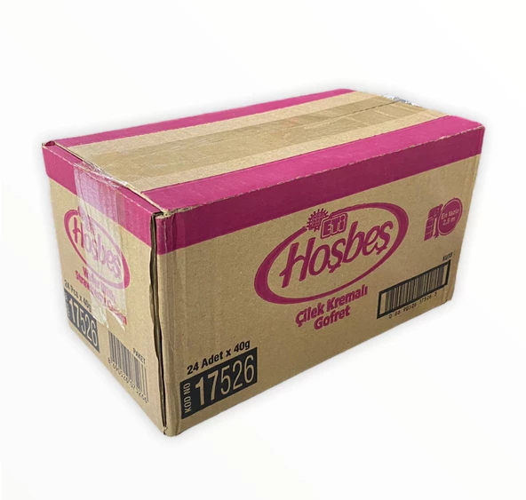 Eti Hoşbeş Çilekli Gofret 40 gr 24 adet ürün görseli 1