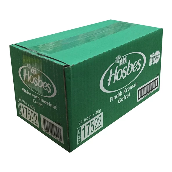Eti Hoşbeş Fındıklı Gofret 40 gr 24 adet ürün görseli 1