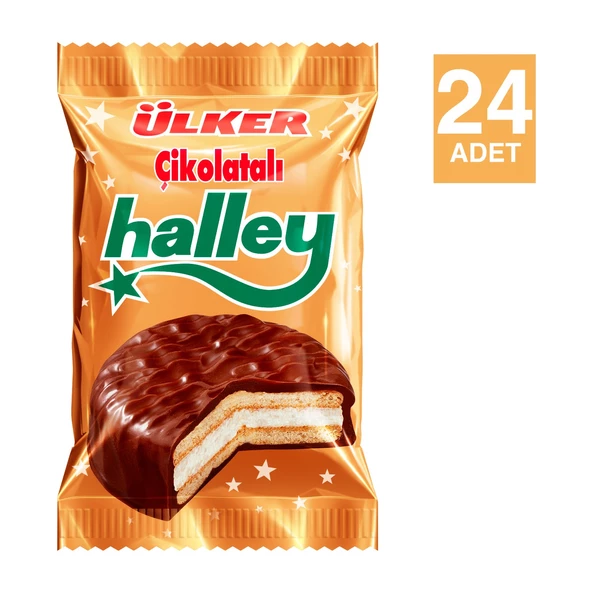 Ülker Halley Tekli Bisküvi 30 gr 24 adet - Resim 2