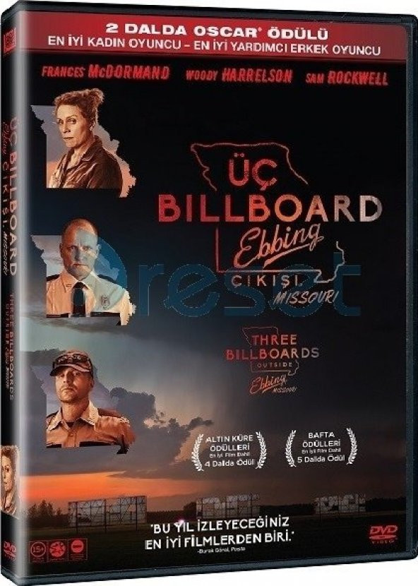 Three Billboards Outside Ebbing Missouri DVD ürün görseli 1