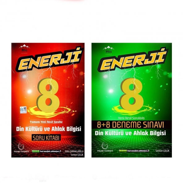 Palme Yayınları 8.Sınıf Din Kültürü ve Ahlak Bilgisi Enerji Soru Bankası ve Deneme Seti 2 Kitap ürün görseli 1
