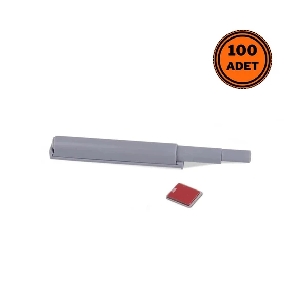 100 Adet Mıknatıslı Kapak İtici Bas Aç Kalın Tip 80 mm Gri ürün görseli 1