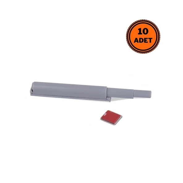 10 Adet Mıknatıslı Kapak İtici Bas Aç Kalın Tip 80 mm Gri ürün görseli 1