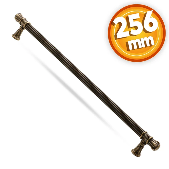 Akbatı 256 mm Eskitme Antik Sarı Metal Mobilya Mutfak Çekmece Dolap Dolabı Kulpu Kulbu Kulpları ürün görseli 1