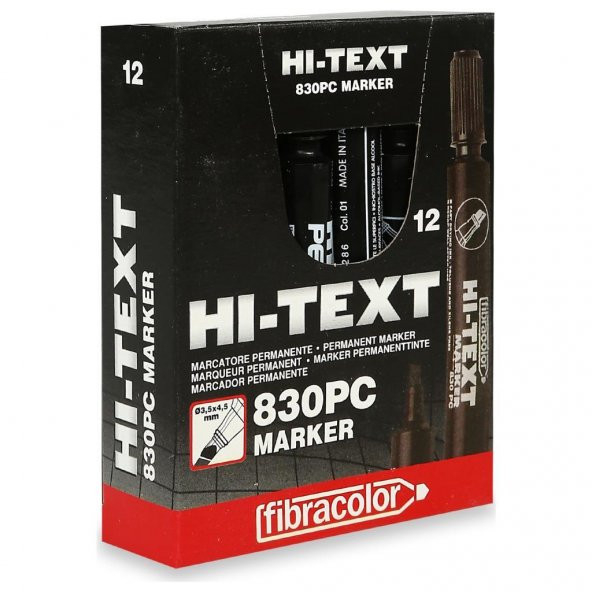 HI-TEXT PERMANENT MARKER SIYAH 12LI KES (830PC) ürün görseli 1