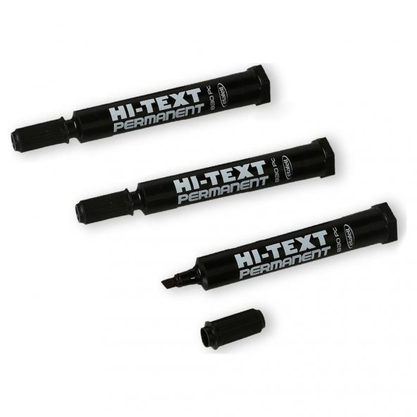 HI-TEXT PERMANENT MARKER SIYAH 12LI KES (830PC) - Resim 3