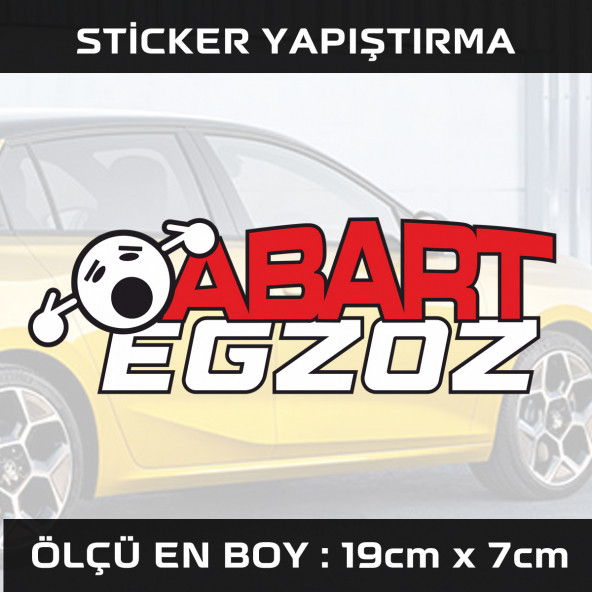 abart egzoz -  2 ADET sticker araba cam bagaj uyumlu et,ket kask motosiklet dolap cam uyumlu yapışkan ürün görseli 1