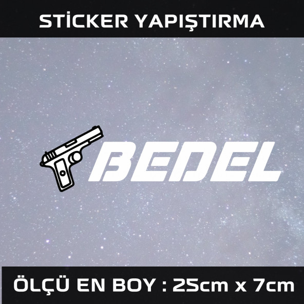 bedel türkçe yazı -  2 ADET sticker araba cam bagaj uyumlu et,ket kask motosiklet dolap cam uyumlu yapışkan ürün görseli 1