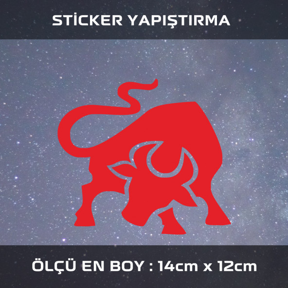kızgın boğa -  2 ADET sticker araba cam bagaj uyumlu et,ket kask motosiklet dolap cam uyumlu yapışkan ürün görseli 1