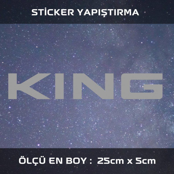 king kral -  2 ADET sticker araba cam bagaj uyumlu et,ket kask motosiklet dolap cam uyumlu yapışkan ürün görseli 1
