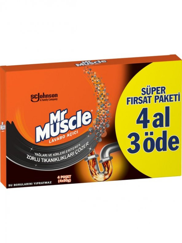 Mr Muscle Granül Lavabo Açıcı 4 Al 3 Öde ( 4x50 gr ) ürün görseli 1