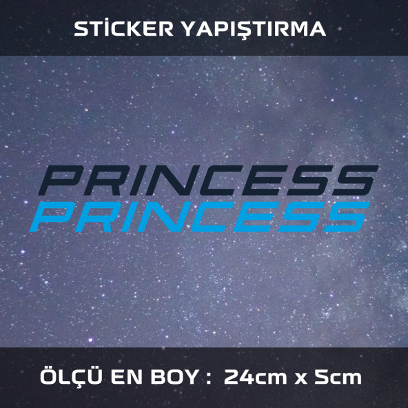 prenses 2li - sticker araba cam bagaj uyumlu et,ket kask motosiklet dolap cam uyumlu yapışkan ürün görseli 1