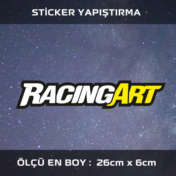 racing art dizayn -  2 ADET  sticker araba cam bagaj uyumlu et,ket kask motosiklet dolap cam uyumlu yapışkan ürün görseli 1