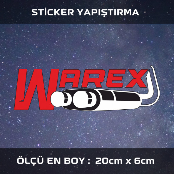 warex egzoz -  2 adet sticker araba cam bagaj uyumlu et,ket kask motosiklet dolap cam uyumlu yapışkan ürün görseli 1
