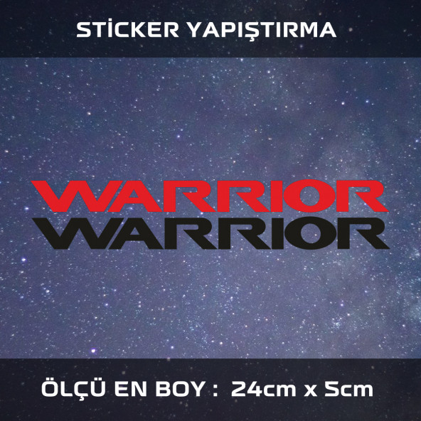 warrior savaşçı - sticker araba cam bagaj uyumlu et,ket kask motosiklet dolap cam uyumlu yapışkan ürün görseli 1