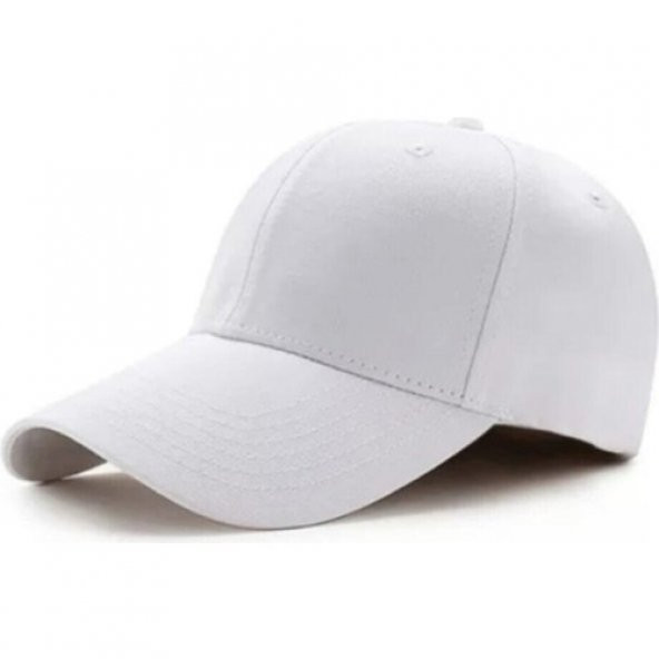 Unisex Beyaz Düz Şapka ürün görseli 1