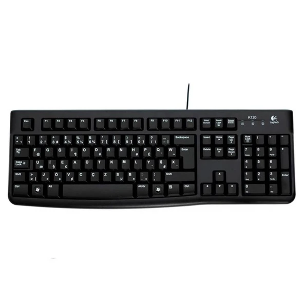 Logitech K120 Kablolu Klavye TR F 920-004163 ürün görseli 1