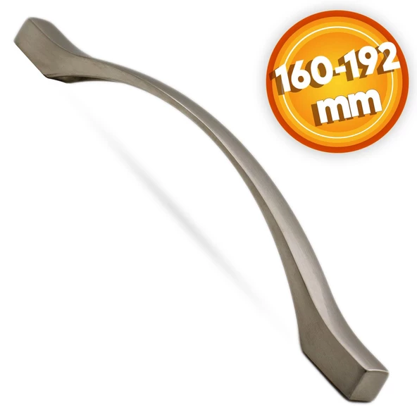 Kartaca Mobilya Çekmece Mutfak Dolap Dolabı Kapak Kulpu Kulpları Kulbu 160-192 Mm Inox Metal Kulp ürün görseli 1