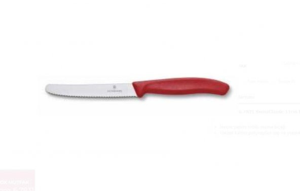 Victorinox 6.7831 SwissClassic 11cm Domates & Sosis Bıçağı ürün görseli 1
